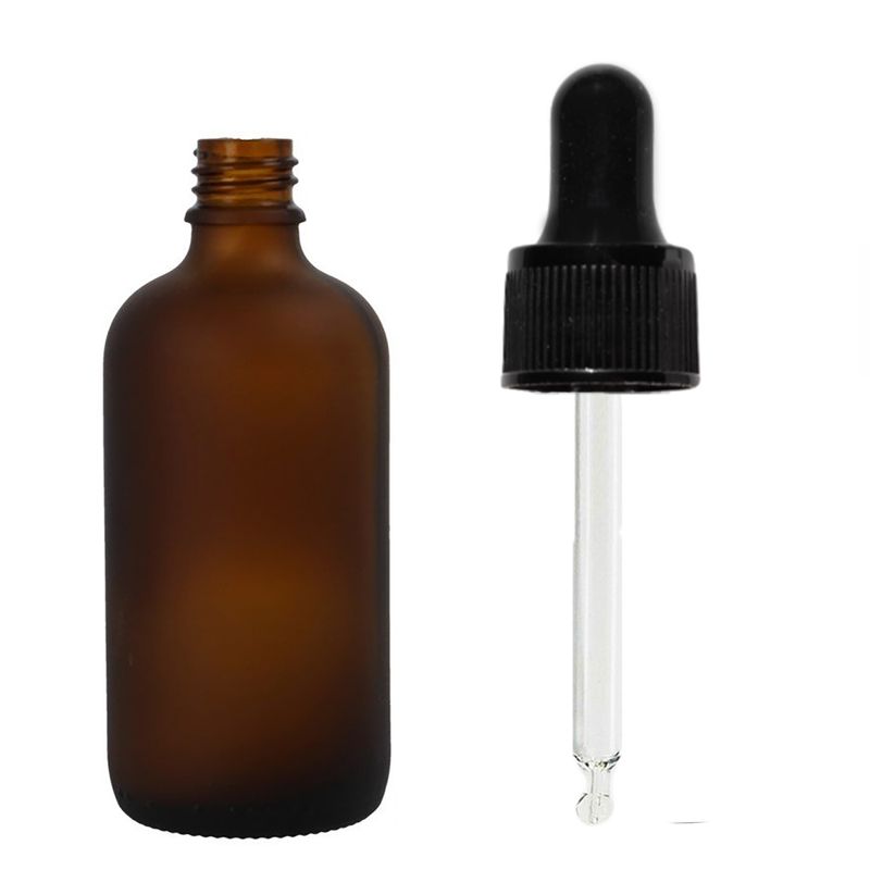 50 ml matně jantarová skleněná lahvička s černou pipetou