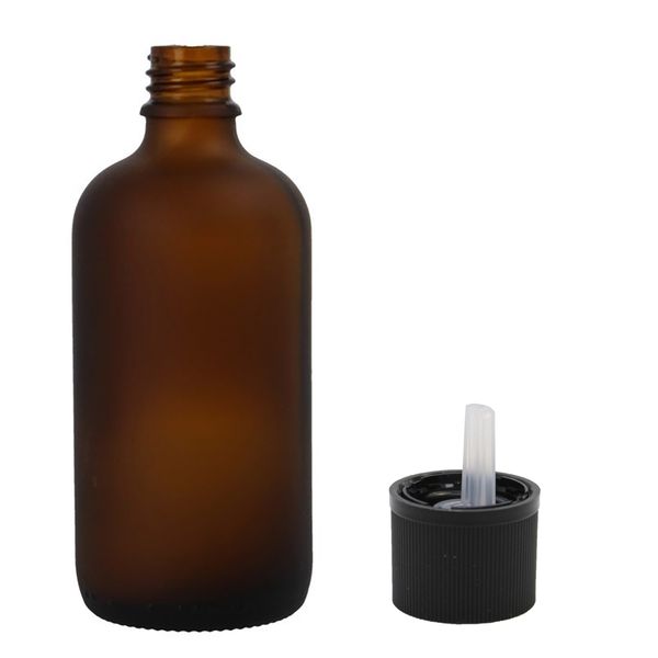 50 ml matně jantarová skleněná lahvička s kapátkem a uzávěrem s dětskou ochranou