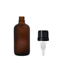 10 ml matně jantarová skleněná lahvička s kapátkovým uzávěrem