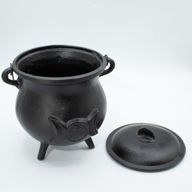 Extra obrovský litinový kotlík s trojitým měsícem 23x18 cm (alespoň 4 kg)