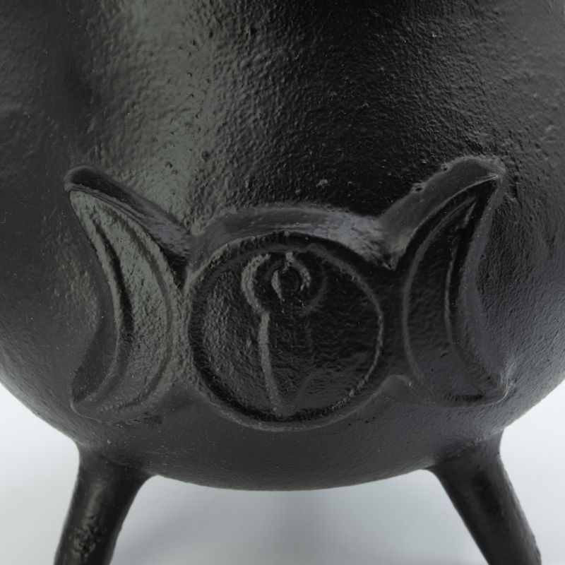 Extra obrovský litinový kotlík s trojitým měsícem 23x18 cm (alespoň 4 kg)