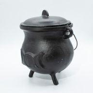 Extra obrovský litinový kotlík s trojitým měsícem 23x18 cm (alespoň 4 kg)