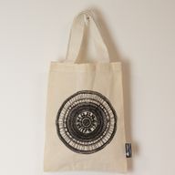 Ikonická mini taška na dárky - Městská mandala (4 barevné varianty) - (25x18cm) - Přírodní 4 oz