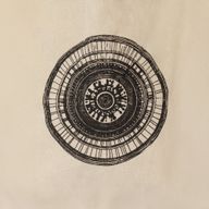 Ikonická mini taška na dárky - Městská mandala (4 barevné varianty) - (25x18cm) - Přírodní 4 oz