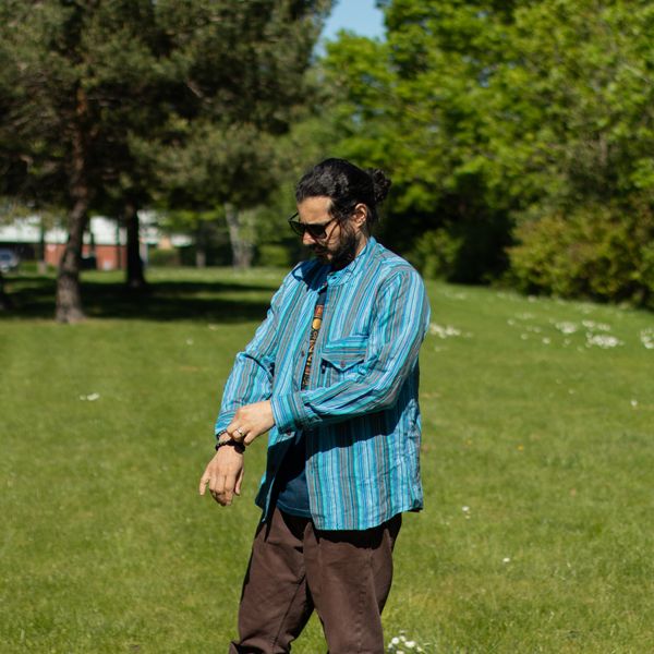Nomad Sari Dědečkovská Košile - Tyrkysová - Velikost M
