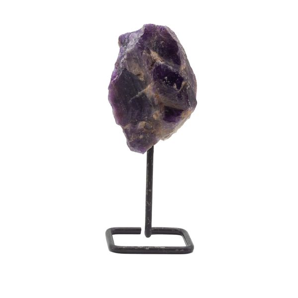Minerální vzorky na kovovém stojanu - ametyst