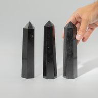 Drahokam šestistranné obeliskové špičky, cca 17 cm - Černý turmalín