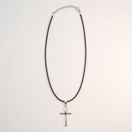 Indické duchovní přívěsky - stříbrně pokovené (45 cm šňůra) - Ankh symbol věčného života