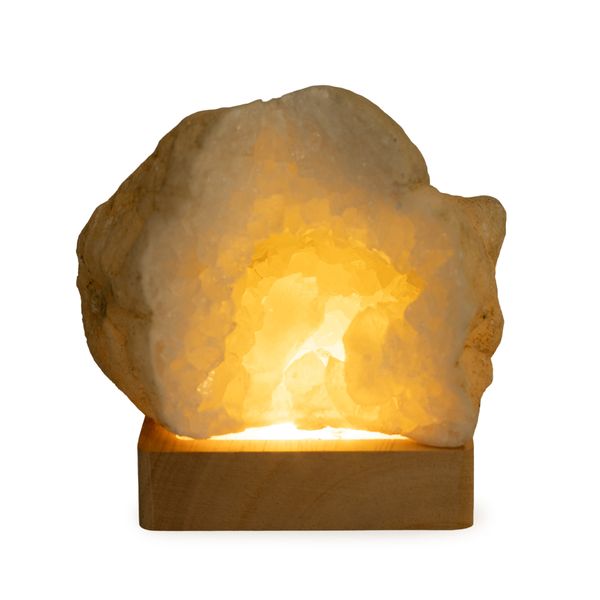 8cm Čtvercový Dřevěný USB LED Stojan - Studená / Teplá / Denní Světlo