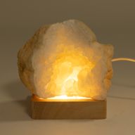 8cm Čtvercový Dřevěný USB LED Stojan - Studená / Teplá / Denní Světlo