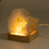 8cm Čtvercový Dřevěný USB LED Stojan - Studená / Teplá / Denní Světlo