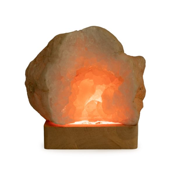 8cm Čtvercový Dřevěný USB LED Stojan - Více Barev