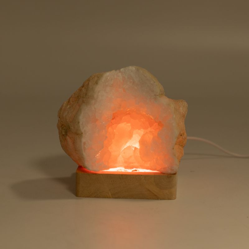 8cm Čtvercový Dřevěný USB LED Stojan - Více Barev