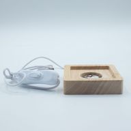 8cm Čtvercový Dřevěný USB LED Stojan - Více Barev
