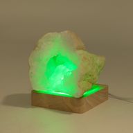 8cm Čtvercový Dřevěný USB LED Stojan - Více Barev