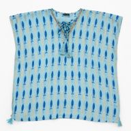Nomad Sari v Med Collection - Kaftan - Tyrkysová a modrá, výrazný rybí tisk