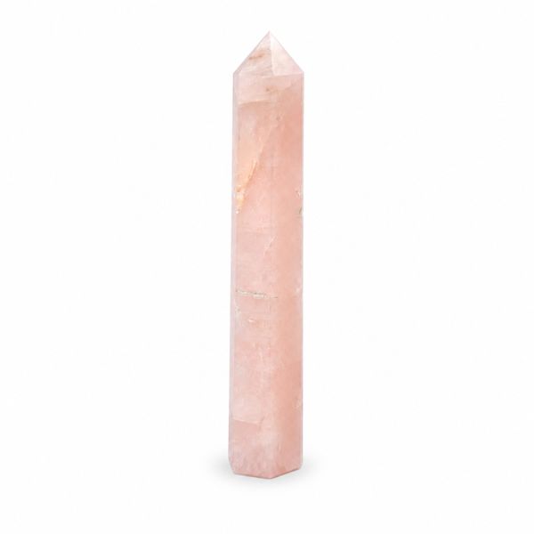 Drahokamové šestistranné obeliskové špičky, cca 17 cm - růženín