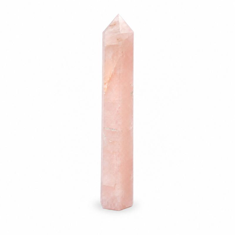 Drahokamové šestistranné obeliskové špičky, cca 17 cm - růženín