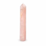 Drahokamové šestistranné obeliskové špičky, cca 17 cm - růženín
