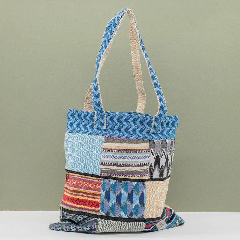 Patchwork Kathmandu taška na rameno - Dhaka Design (37×38 cm)