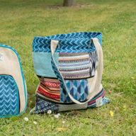 Patchwork Kathmandu taška na rameno - Dhaka Design (37×38 cm)