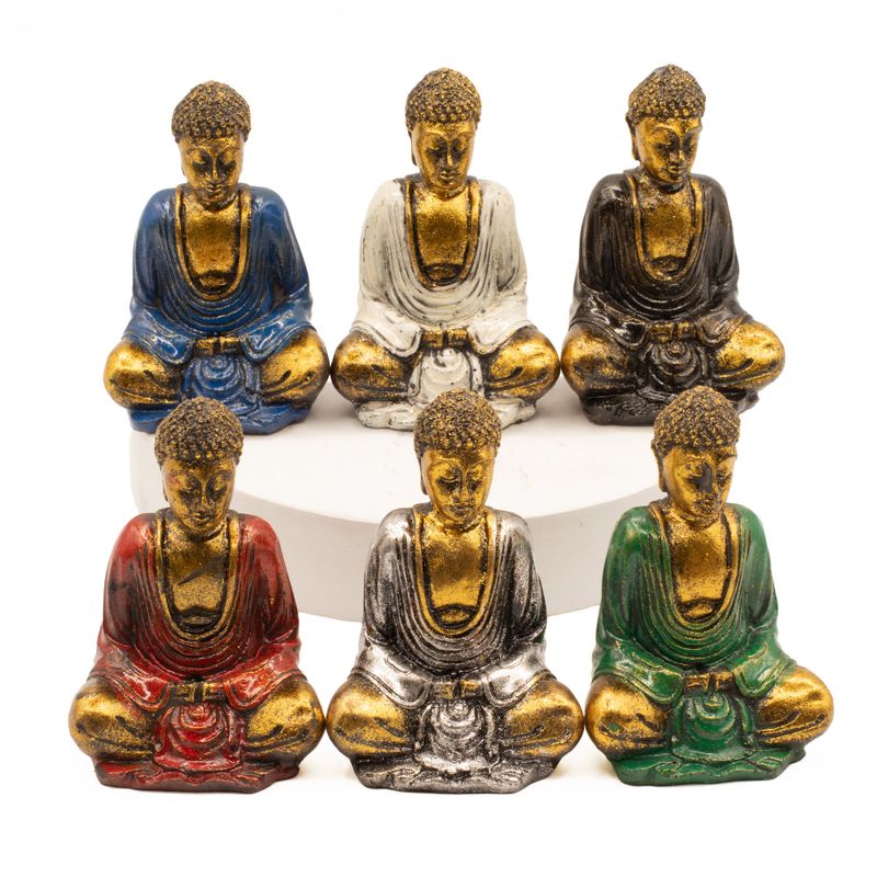 Zlatý mini Buddha (různé barvy)