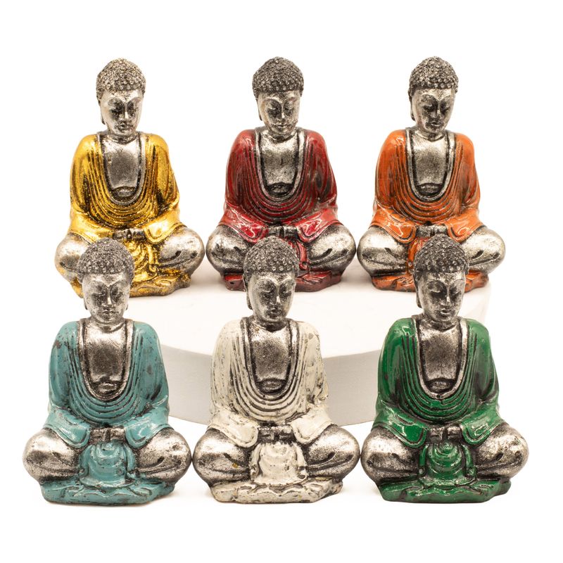 Stříbrný mini Buddha (různé barvy)