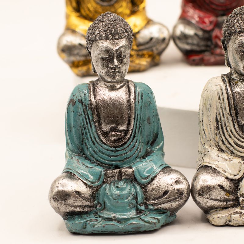 Stříbrný mini Buddha (různé barvy)