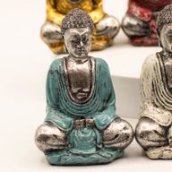 Stříbrný mini Buddha (různé barvy)