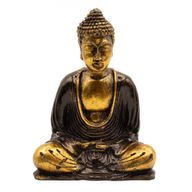 Buddha - černá a zlatá - střední