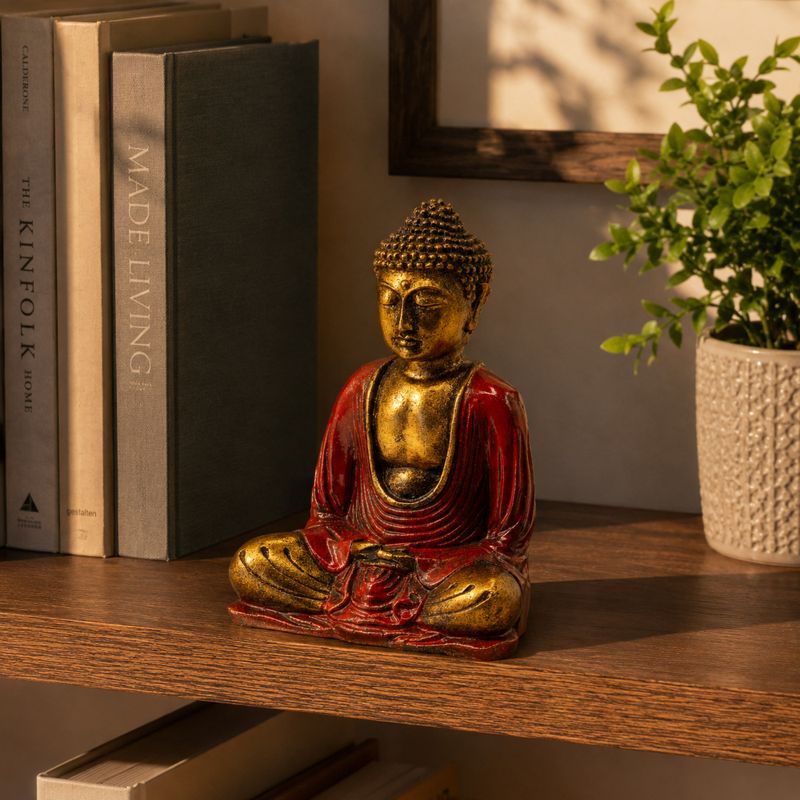 Červený a zlatý Buddha - Střední