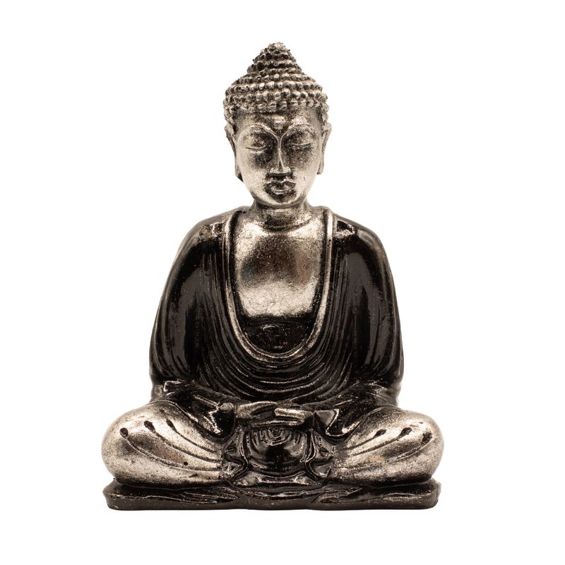 Černá a šedá Buddha - Střední