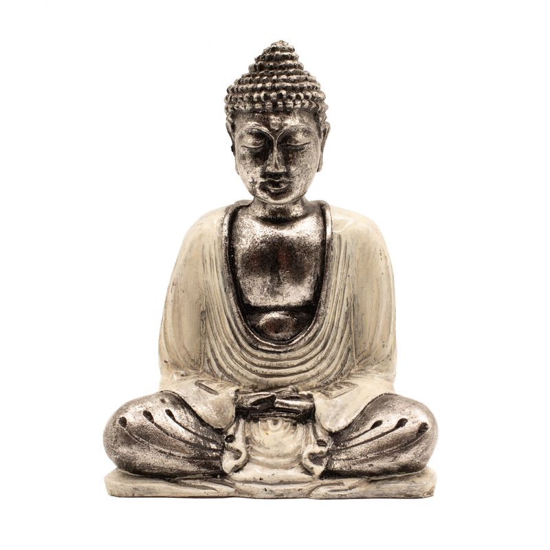 Bílý a šedý Buddha - Střední