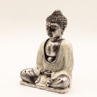 Bílý a šedý Buddha - Střední