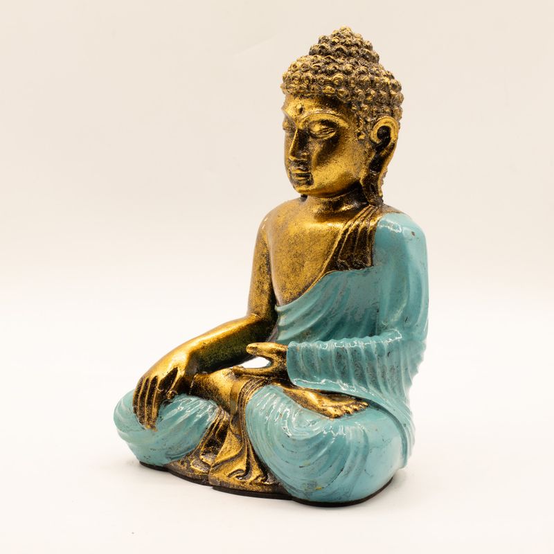Buddha tyrkysovo-zlatý - velký