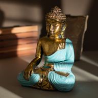 Buddha tyrkysovo-zlatý - velký
