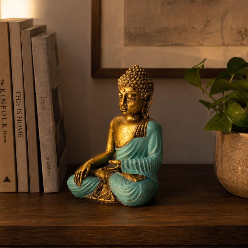 Buddha tyrkysovo-zlatý - velký
