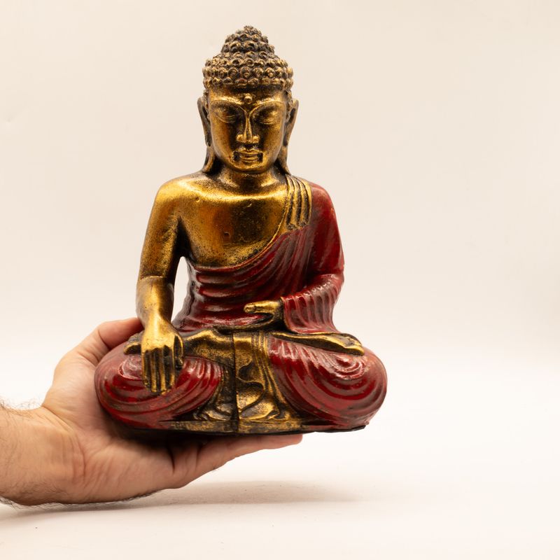 Červený a zlatý Buddha - Velký