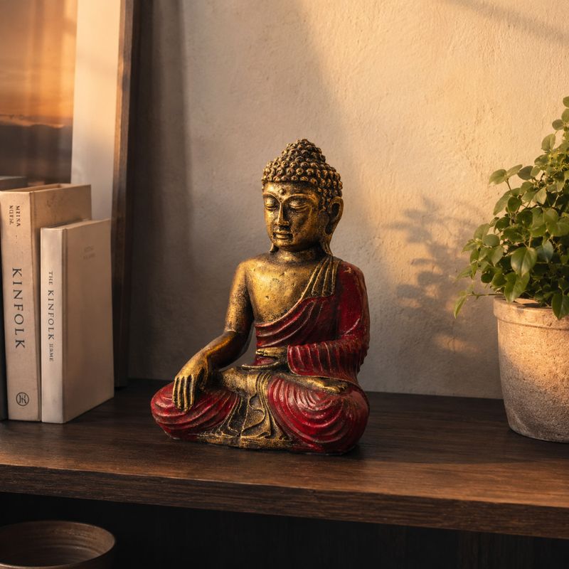Červený a zlatý Buddha - Velký