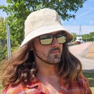 Patchovaná boho festivalová čepice z konopí a bavlny - přírodní