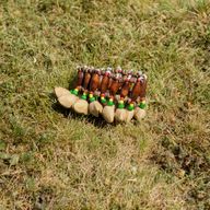 Kenari Shell ruční shaker - Náramek s rolničkami (15 kusů)