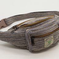 Taška na opasek z bavlněno-konopné směsi (bederní taška) – modrá