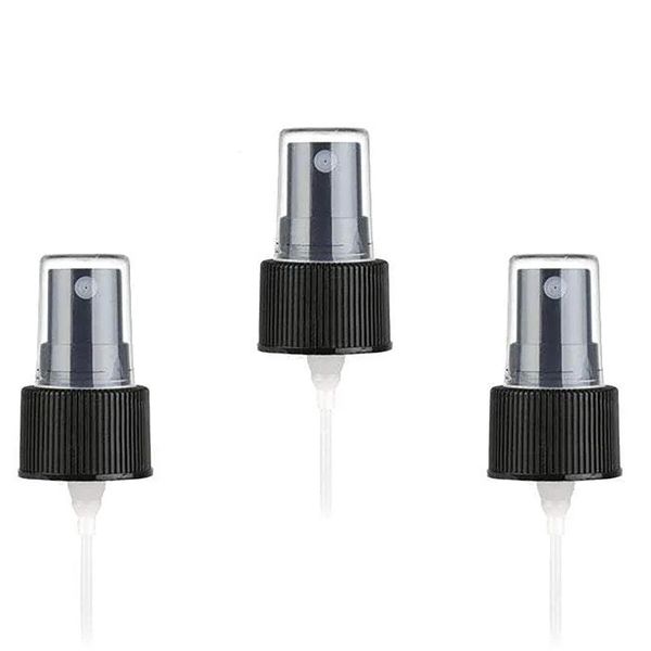 Sprejový Uzávěr pro Jantarovou Bostonskou Lahev (pro 120ml) - Černý Plastový 22-410mm