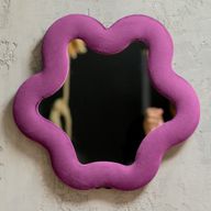 Jemné zvlněné zrcadlo - hvězda - mauve