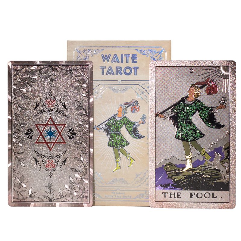 Sada karet Waite Tarot se stříbrnou folií - včetně brožury