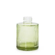 150ml rýhovaná kulatá lahvička na difuzér s tyčinkami (hrdlo 28 mm) - kouřově zelená