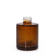 150 ml žebrovaná kulatá lahvička na difuzér s hrdlem 28 mm - jantarová