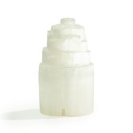 Přírodní selenitová věžová lampa - 15 cm
