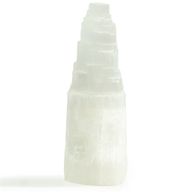 Přírodní selenitová věžová lampa - 25 cm