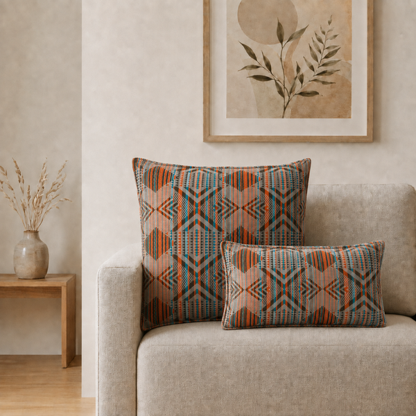 Klasický potah na polštář - Urban Tribal - 30×50 cm - dřevěný styl